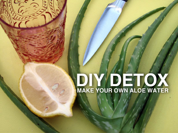 Aloe detox water drink