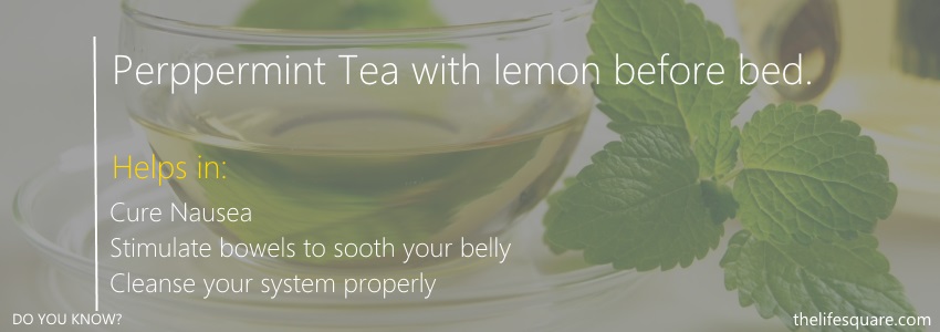 Peppermint Tea with lemon water